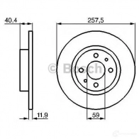 Тормозной диск BOSCH B D283 DARAKG2 338867 0986478343 - Изображение 5