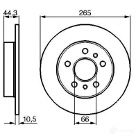 Тормозной диск BOSCH 0986478757 UR8EM6 BD 670 339160 - Изображение 4