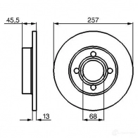 Тормозной диск BOSCH BD2 7 338696 0986478016 N9ME16U - Изображение 3