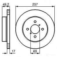 Тормозной диск BOSCH BD 881 339280 LHFZ4 0986478984 - Изображение 3
