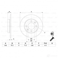 Тормозной диск BOSCH BD5 27 Z2OK9X 339054 0986478608 - Изображение 3