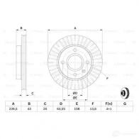 Тормозной диск BOSCH 338974 BD428 0986478502 E1 90 R - 02C0074/0418 - Изображение 6