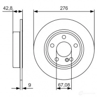 Тормозной диск BOSCH MAA3XV 0986479a03 340154 BD 1690 - Изображение 9