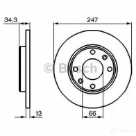 Тормозной диск BOSCH 0986478887 TXCHR 339250 BD78 6 - Изображение 6