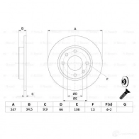 Тормозной диск BOSCH D5TQHY2 B D46 0986478046 338712 - Изображение 5