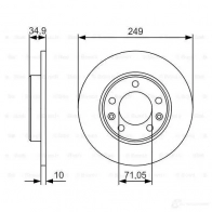 Тормозной диск BOSCH BD 2162 340244 0986479c23 R4N2H - Изображение 6