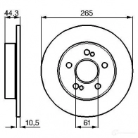 Тормозной диск BOSCH 339161 E1 90 R - 02C0100/0472 0986478758 BD671 - Изображение 4