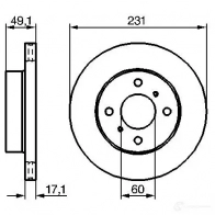 Тормозной диск BOSCH GQXK0KB BD110 7 0986479241 339500 - Изображение 6