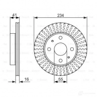 Тормозной диск BOSCH 1193479341 E1 90 R - 02C0074/0296 BD2118 0986479c18 - Изображение 5