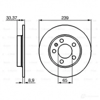 Тормозной диск BOSCH 0986478481 BD4 09 338956 OBPE1D - Изображение 6
