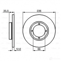 Тормозной диск BOSCH 339132 BD62 6 0986478712 5BIBQ - Изображение 5