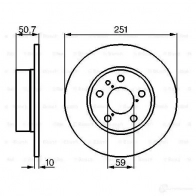 Тормозной диск BOSCH 1193479219 B D2032 0986479b31 7N07RDV - Изображение 6