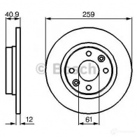 Тормозной диск BOSCH BD2080 0986479b79 1193479285 E1 90 R - 02C0100/0084 - Изображение 6