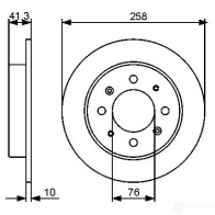 Тормозной диск BOSCH BD127 2 339703 0986479462 AMI0J - Изображение 5