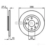 Тормозной диск BOSCH 0986479b51 1193479247 BD20 52 3Y7KI - Изображение 6