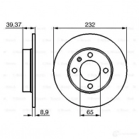 Тормозной диск BOSCH 0986479c67 BD 2206 SCG1F 1193479407 - Изображение 5