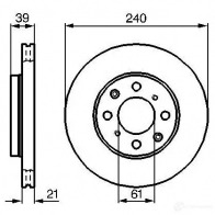 Тормозной диск BOSCH BD920 E1 90 R - 02C0349/0126 339318 0986479033 - Изображение 5