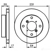 Тормозной диск BOSCH Suzuki Alto (HA11) 4 1994 – 1998 0986478721 E1 90 R - 02C0074/0294 BD634