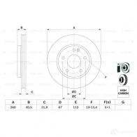Тормозной диск BOSCH 0986478875 BD774 339238 E1 90 R -02C0348/0266 - Изображение 3