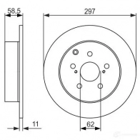 Тормозной диск BOSCH 0986479574 339795 CK9DI0 BD141 7 - Изображение 9