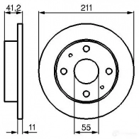 Тормозной диск BOSCH 0986479119 WU31UN 339402 BD96 0