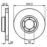 Тормозной диск BOSCH EXGOS 0986478113 338746 BD1 00 - Изображение 5