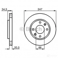 Тормозной диск BOSCH BD20 33 1193479220 0986479b32 2SCOJJ - Изображение 6