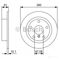 Тормозной диск BOSCH B D2413 340272 E8HGHOW 0986479c92 - Изображение 3