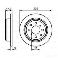 Тормозной диск BOSCH 339384 0986479101 BD1031 E1 90 R - 02C0100/0380 - Изображение 6