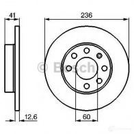 Тормозной диск BOSCH 0986478081 B D73 14L6I 338733 - Изображение 5