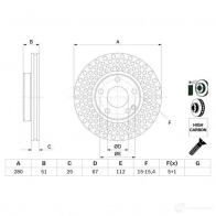 Тормозной диск BOSCH 6FF1N B D1687 0986479a00 340151 - Изображение 6
