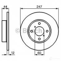 Тормозной диск BOSCH 339145 Y14YU5 BD 642 0986478729 - Изображение 4