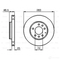 Тормозной диск BOSCH BD 972 339412 QI8Y1 0986479132 - Изображение 6