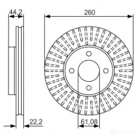 Тормозной диск BOSCH 339373 0986479090 E1 90 R -02C0348/0263 BD1641 - Изображение 8