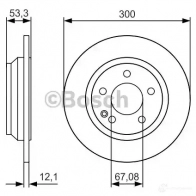 Тормозной диск BOSCH 340288 0986479d12 B D2433 JYQJFZD - Изображение 3