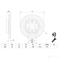 Тормозной диск BOSCH E1 90 R - 02C0074/0156 340215 BD 2146 0986479a86 - Изображение 8