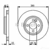 Тормозной диск BOSCH 0986479437 E1 90 R - 02C0349/0041 339680 BD1319 - Изображение 4
