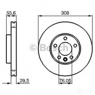 Тормозной диск BOSCH 0986479211 E1 90 R -02C0348/0239 BD1078 339473 - Изображение 6