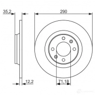 Тормозной диск BOSCH QU3PDG2 0986479118 BD 1642 339401 - Изображение 5