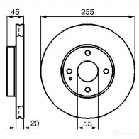 Тормозной диск BOSCH BD89 2 0986478996 339291 Y8V0L6K - Изображение 4