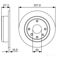 Тормозной диск BOSCH B D1255 0986479985 1193479075 FUE43 - Изображение 5