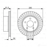 Тормозной диск BOSCH 339634 BD1336 E1 90 R - 02C0074/0284 0986479386 - Изображение 4