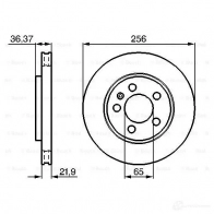 Тормозной диск BOSCH BD410 0986478482 338957 E1 90 R -02C0381/0244 - Изображение 6