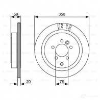 Тормозной диск BOSCH BD135 0 1KLR9 339730 0986479492 - Изображение 5