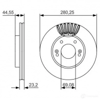 Тормозной диск BOSCH BD16 99 0986479a12 340161 WZOL7 - Изображение 6