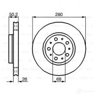 Тормозной диск BOSCH 339049 BD522 E1 90 R - 02C0349/0027 0986478603 - Изображение 4