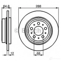Тормозной диск BOSCH BD421 0986478495 E1 90 R - 02C0357/0172 338968 - Изображение 5