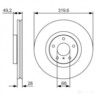 Тормозной диск BOSCH 340335 0986479r22 44Q311D BD1 757 - Изображение 3