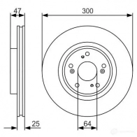 Тормозной диск BOSCH 340337 BD1759 0986479r24 E1 90R-02C0349/1230 - Изображение 2