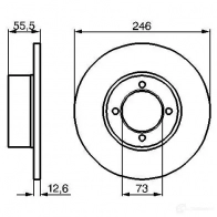 Тормозной диск BOSCH 338734 KTUUB 0986478082 BD 74
